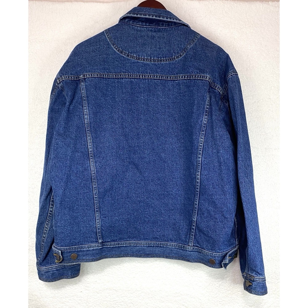 Casual Pointe Mens Denim Trucker Jacket Blue XL Vintage Relaxed Fit Cotton - Picture 2 of 12